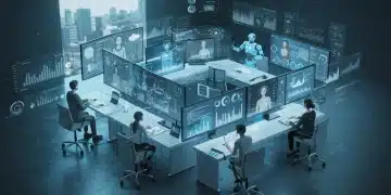 Customer Service Automation: E-commerce Cost Reduction by 20% in 2025 AI-powered customer service automation in e-commerce setting, showing cost reduction and efficiency