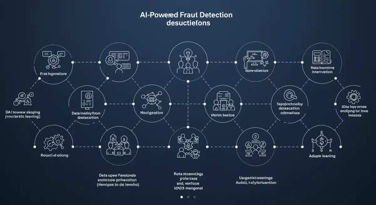 Infographic showing AI fraud detection process in real-time payments