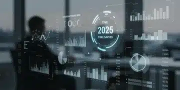 Digital dashboard showing automated financial reconciliation and significant time savings
