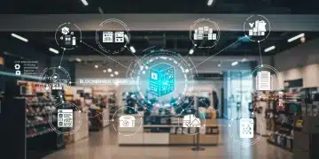 Blockchain technology enhancing transparency and traceability in a complex retail supply chain.