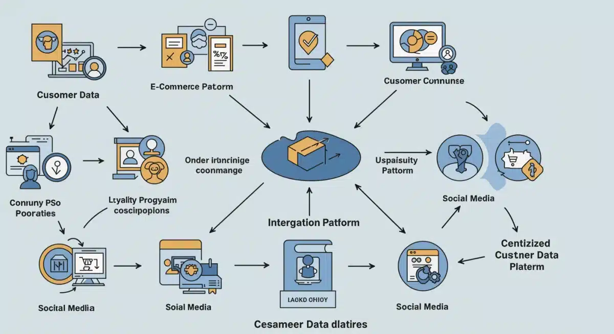 Customer data flow integration diagram