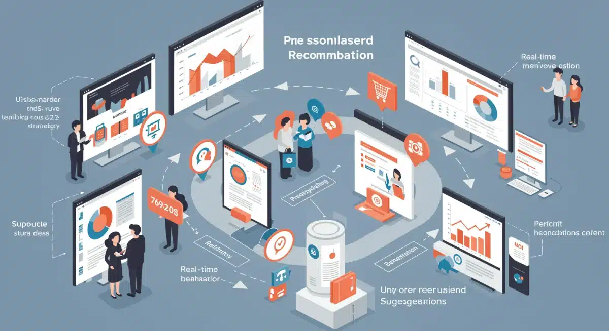 Infographic illustrating personalized recommendation touchpoints in the customer journey