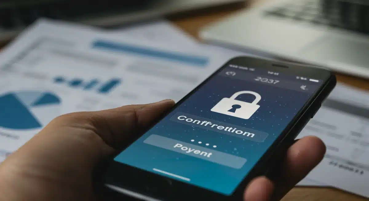 Smartphone displaying a secure digital payment confirmation, representing enhanced ACH security