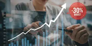 Marketplace Domination: E-commerce Trends for 30% Sales Boost in 2025 Illustration of e-commerce marketplace success with rising sales graphs and diverse product offerings.