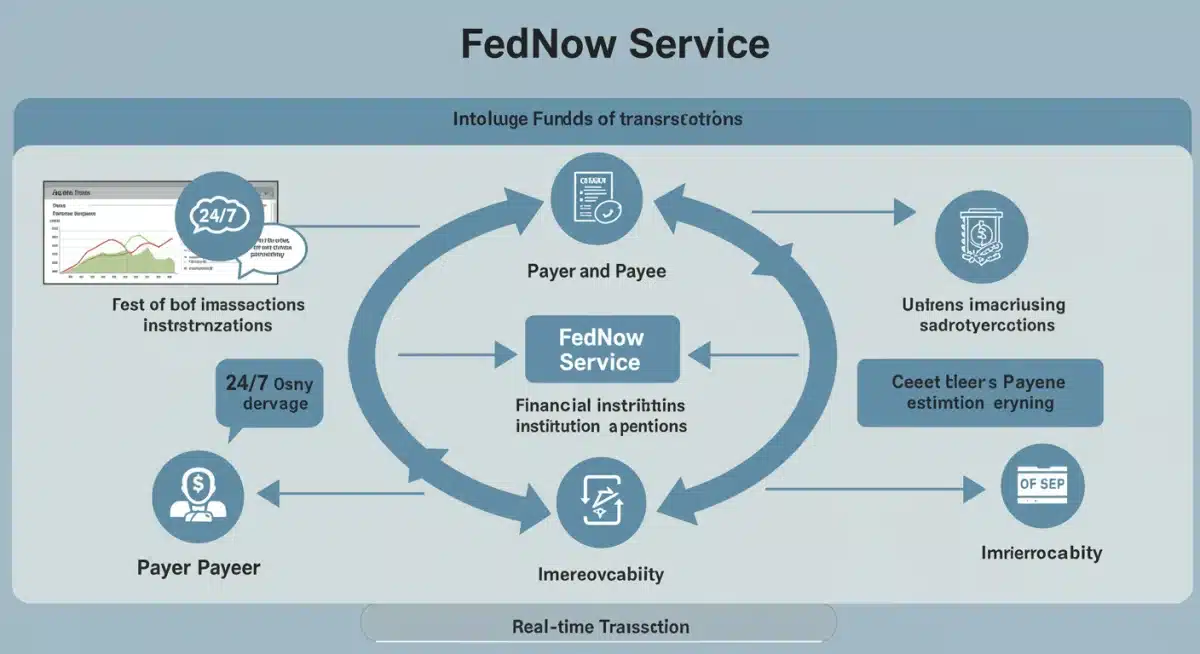 Infographic illustrating the instant fund flow of the FedNow Service