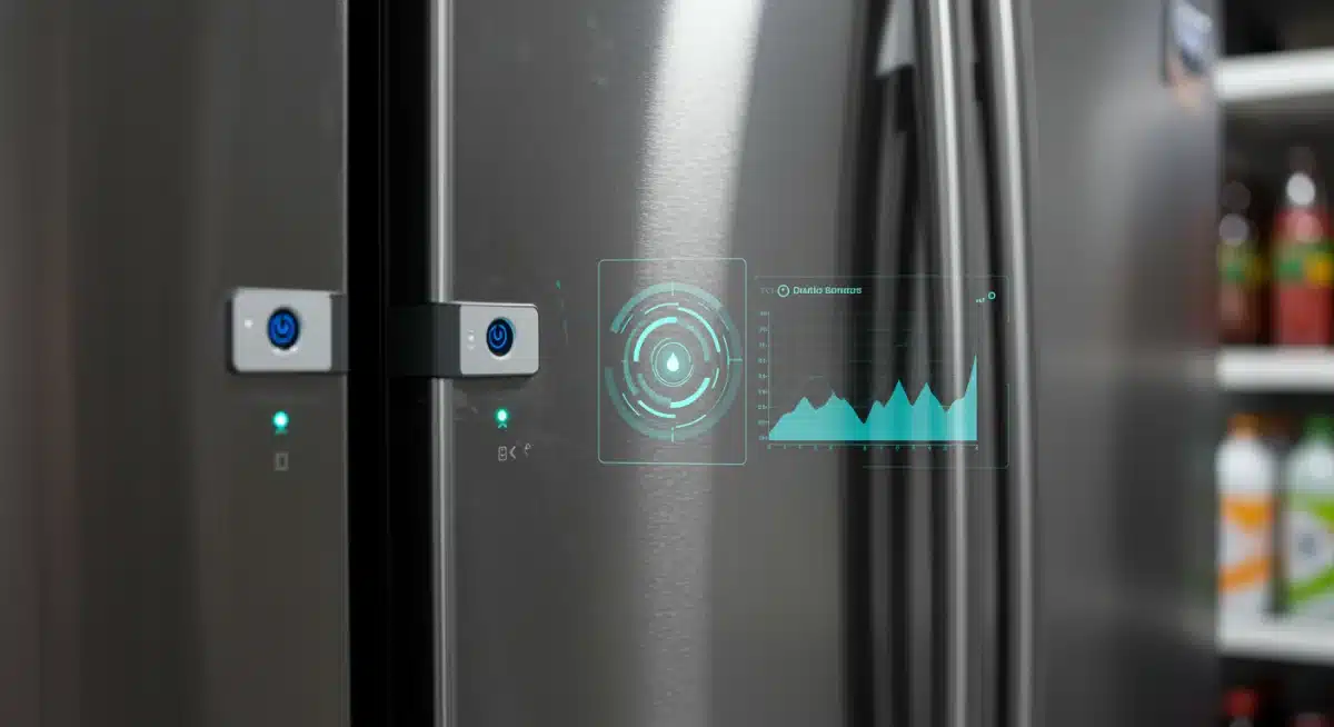 IoT sensors integrated into a smart retail refrigerator for real-time monitoring