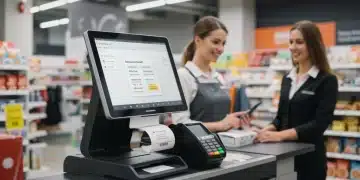 Modern POS system enhancing customer experience in a retail environment
