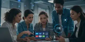 Entrepreneurs analyzing PSP options on a tablet for their US startup