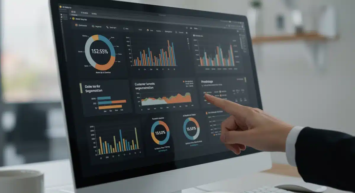 Retail analytics dashboard displaying sales trends and customer segmentation data.