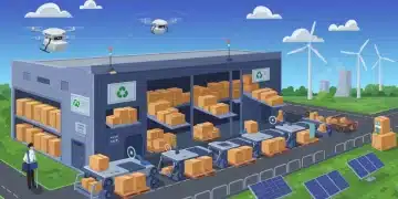 Sustainable e-commerce logistics with eco-friendly packaging and green delivery methods in 2025