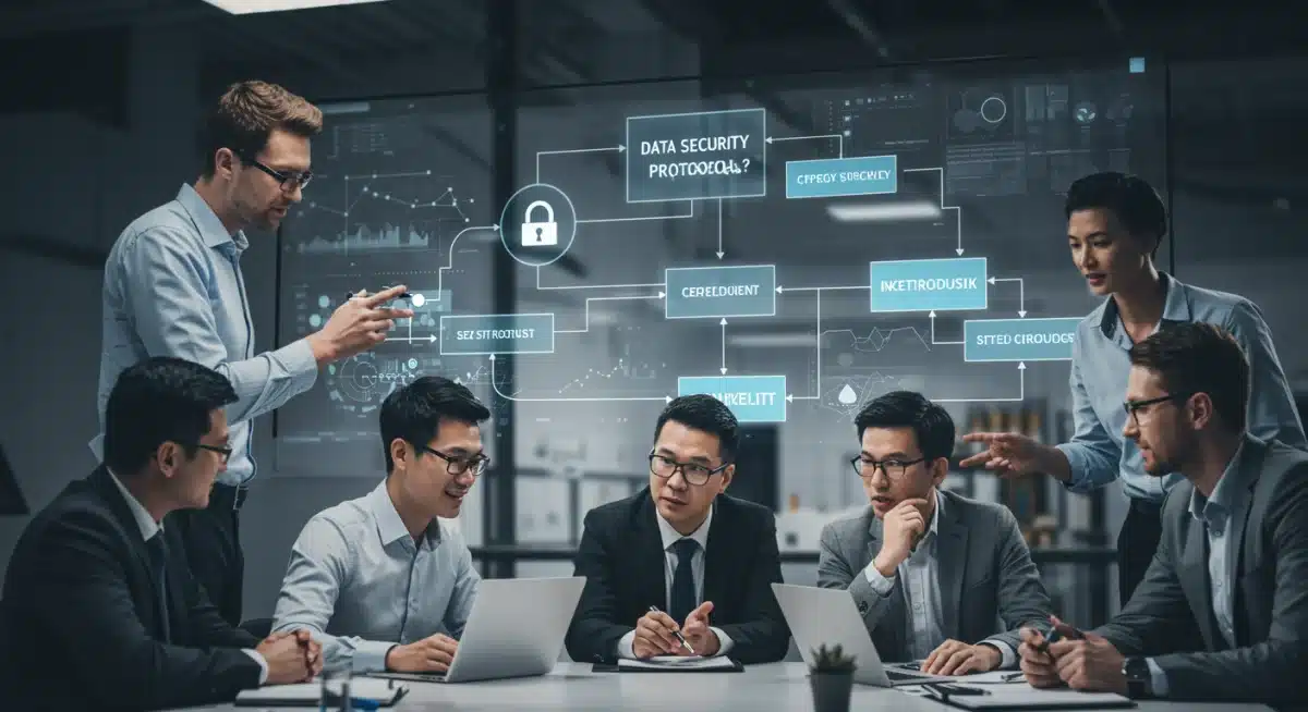 Team collaborating on PCI DSS 4.0 compliance strategy and data security protocols